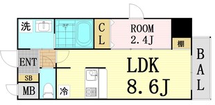 オンリーワン天六の物件間取画像